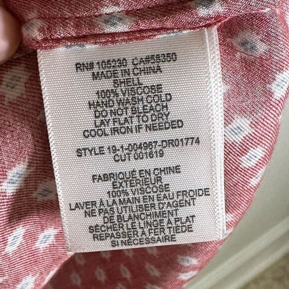 Joie | Myune Women’s Dress Size XS Button Front Shirt Ditsy Print dolman sleeves - Picture 8 of 13